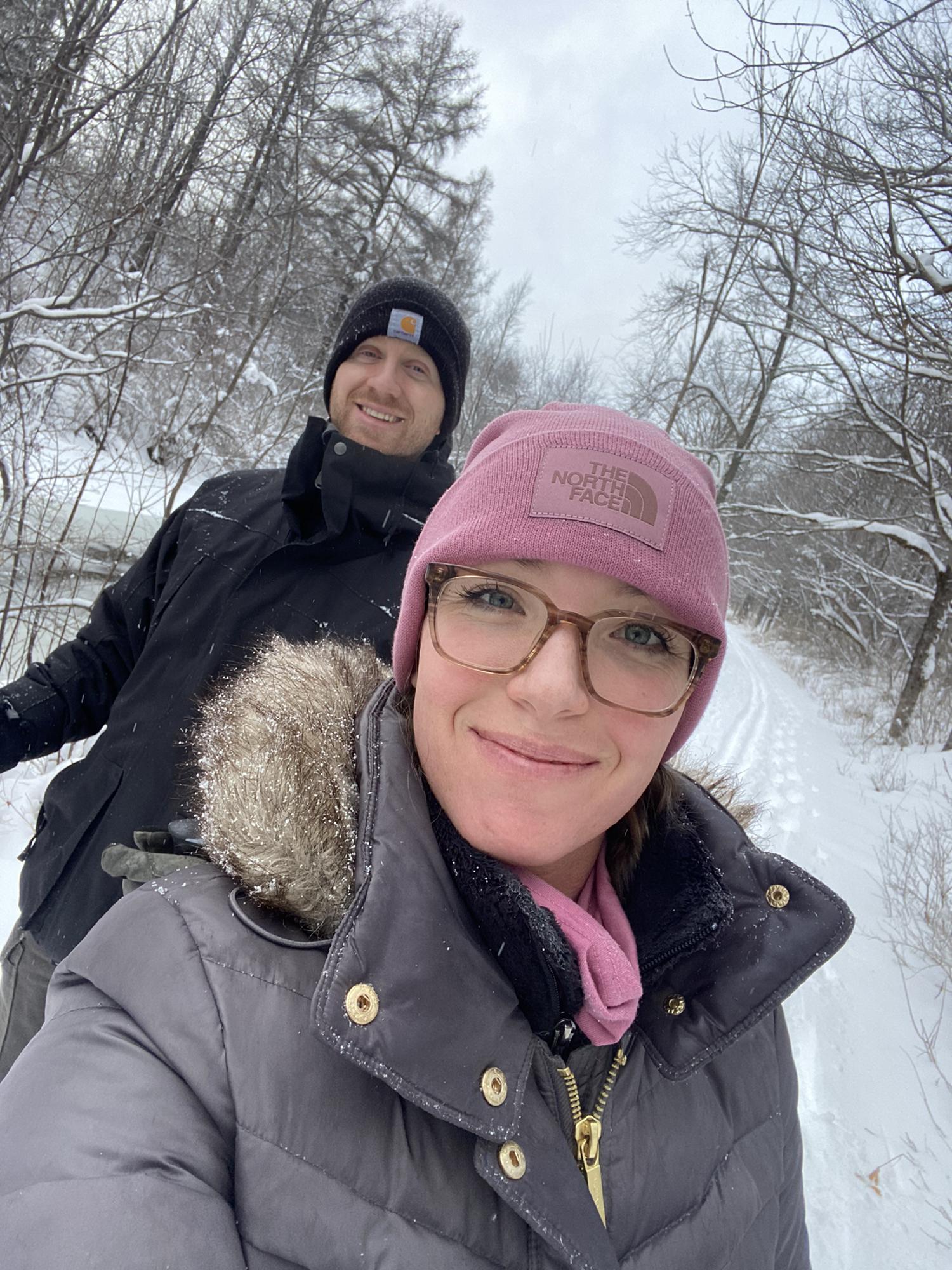 Snow shoeing at the base of the Adirondacks