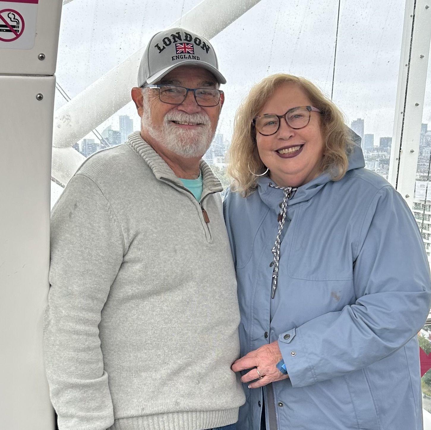 On the London Eye with the apple of his eye!