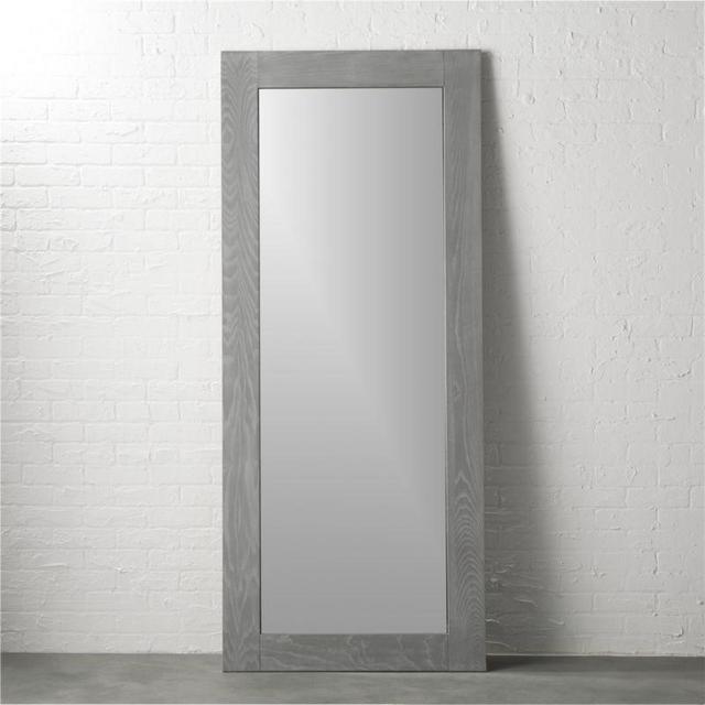Hanging Leaning Grey CB2 Floor Mirror