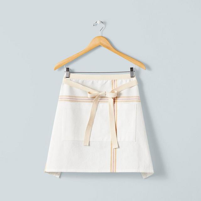 Open Plaid Waist Apron Gold/Cream - Hearth & Hand™ with Magnolia