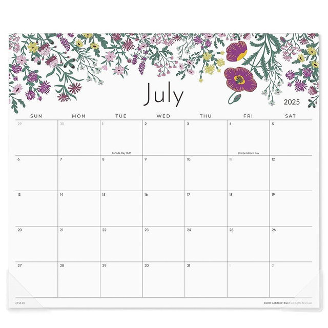 Cabbrix Magnetic Calendar for Fridge, 2025-2026 Refrigerator Calendar Runs Until June 2026 for Planning and Organizing Your Life, 13 x 11-1/2 Inches, Floral