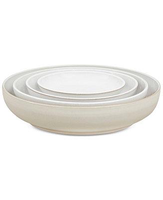 Natural Canvas  Stoneware 4-Pc. Nesting Bowls Set