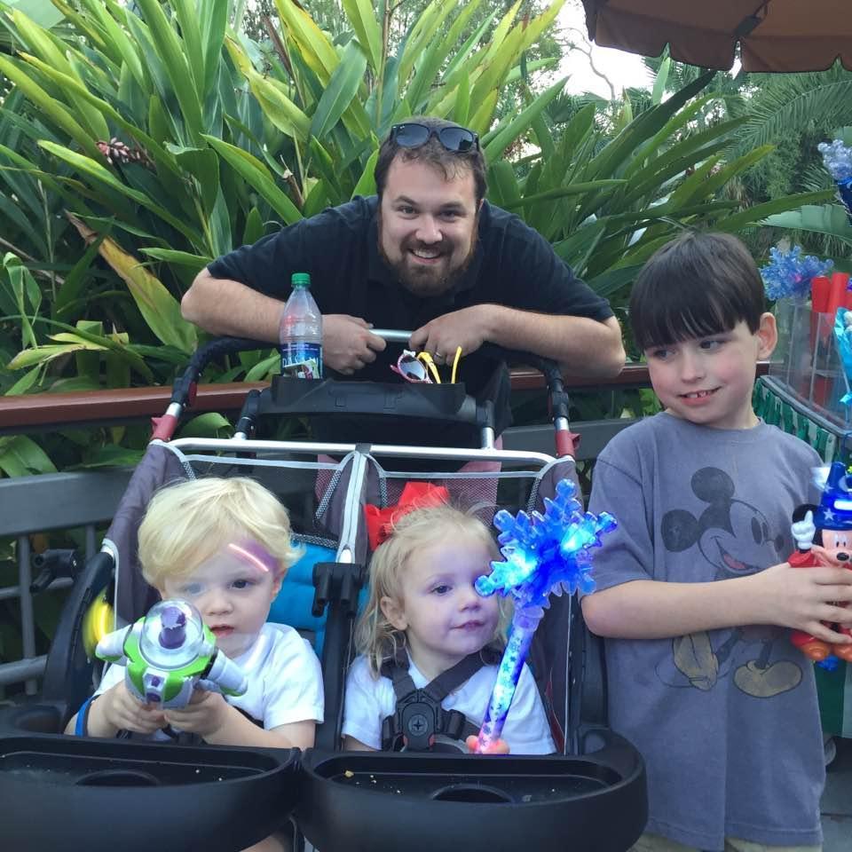 Landon with Lincoln, Livia & Liam