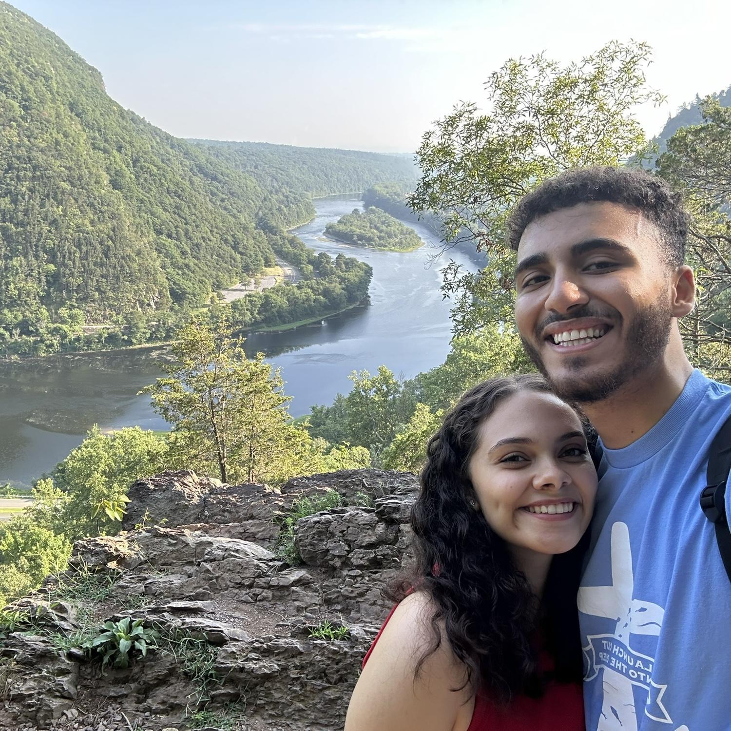Going up our first hiking trail! First Anniversary