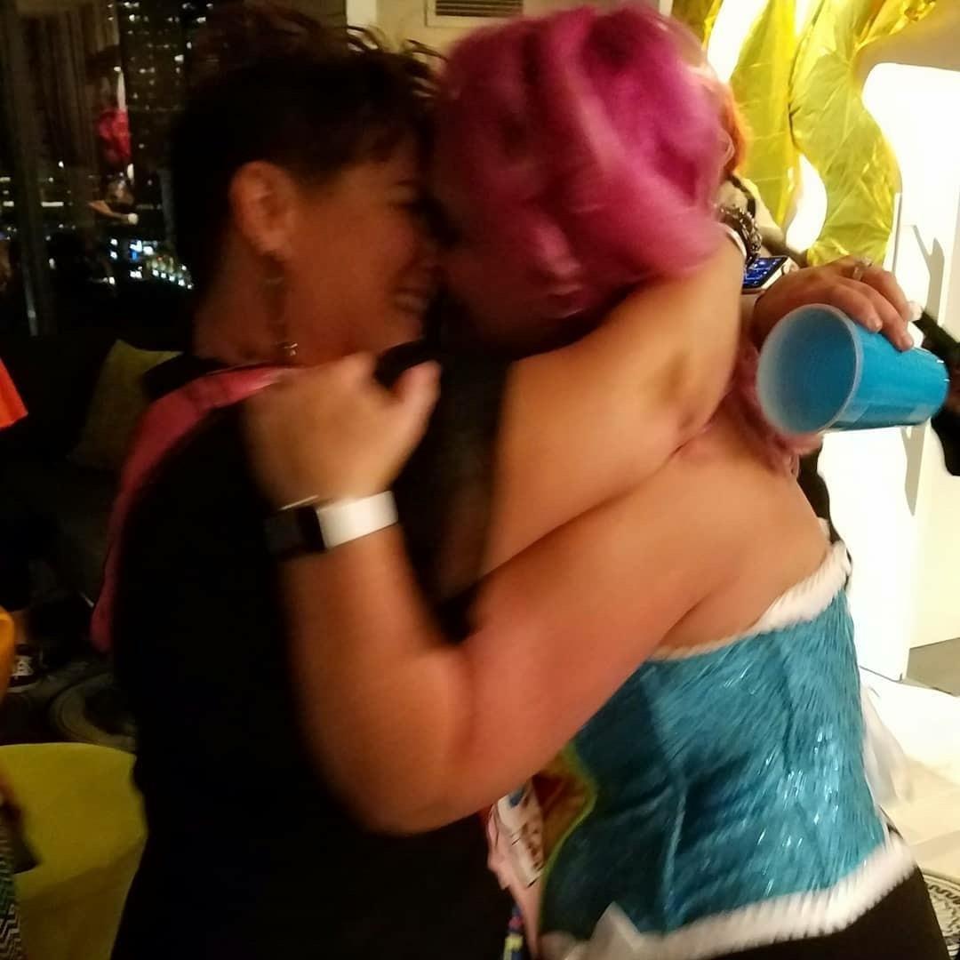 In front of our closest friends who we call Family, Dusti asked Joy to be her baby for life... 
She said Yes <3