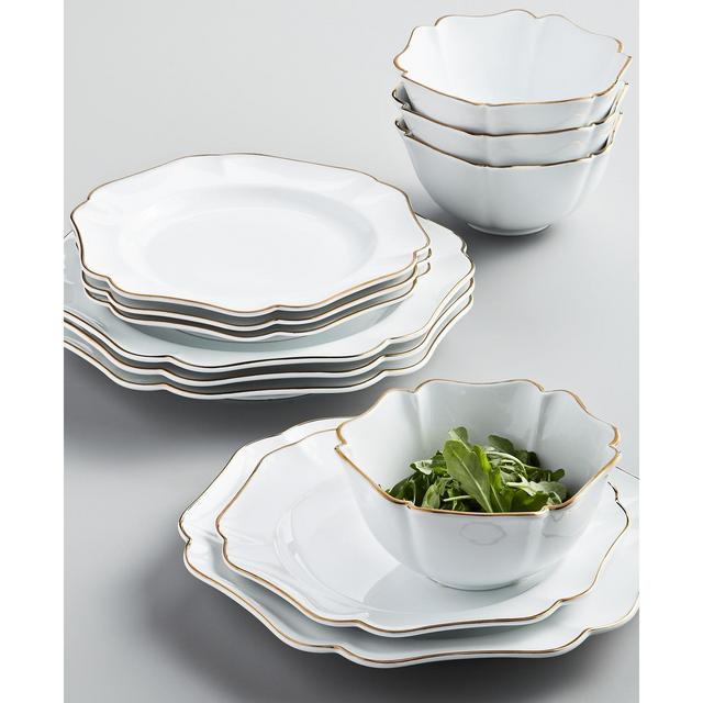 Martha Stewart Collection 12-Pc. Baroque Dinnerware Set, Service for 4, Created for Macy's