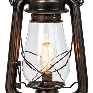 Dimmable Electric lantern lamp with Edison bulb Included Rustic Rust Finish