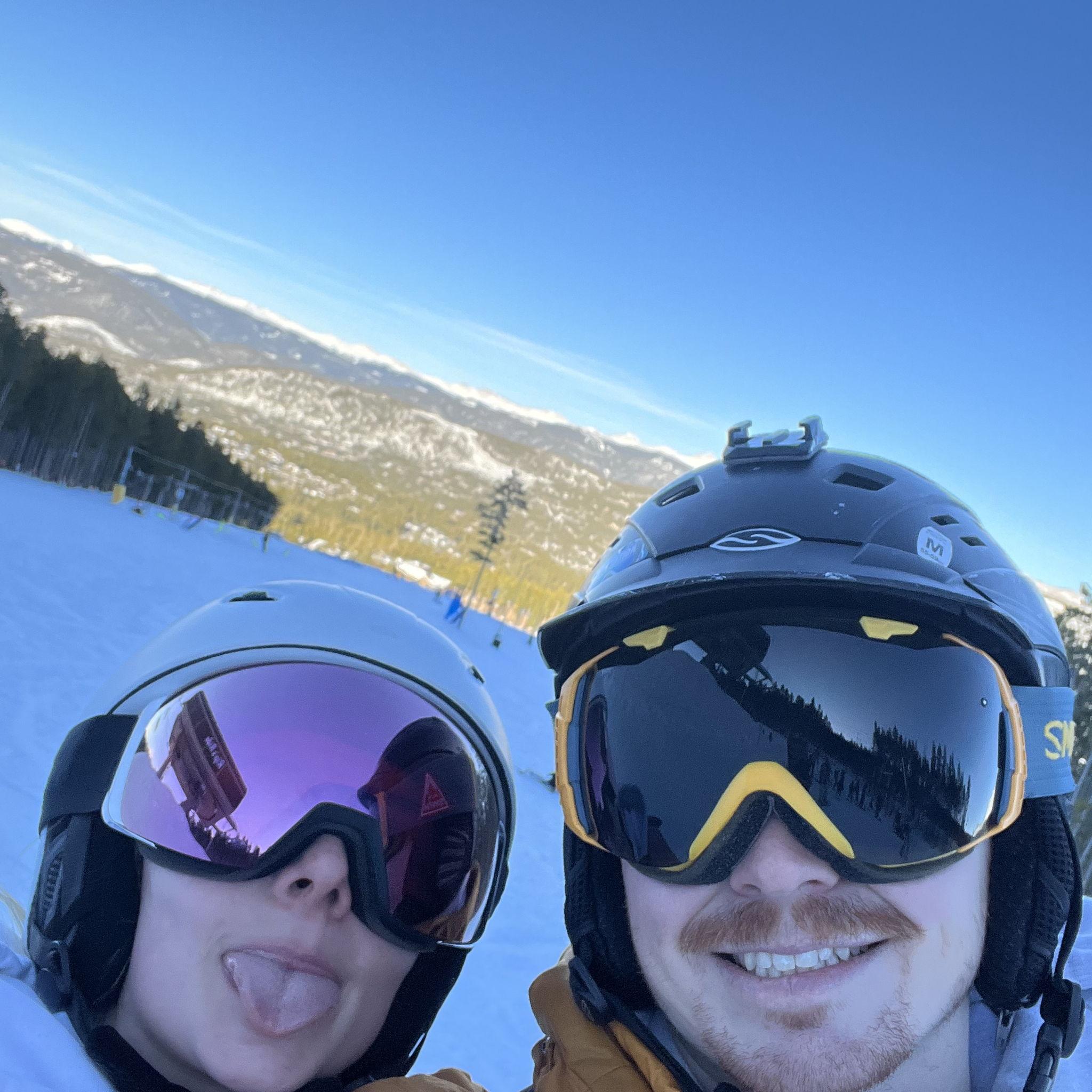 Sydney's first time skiing!