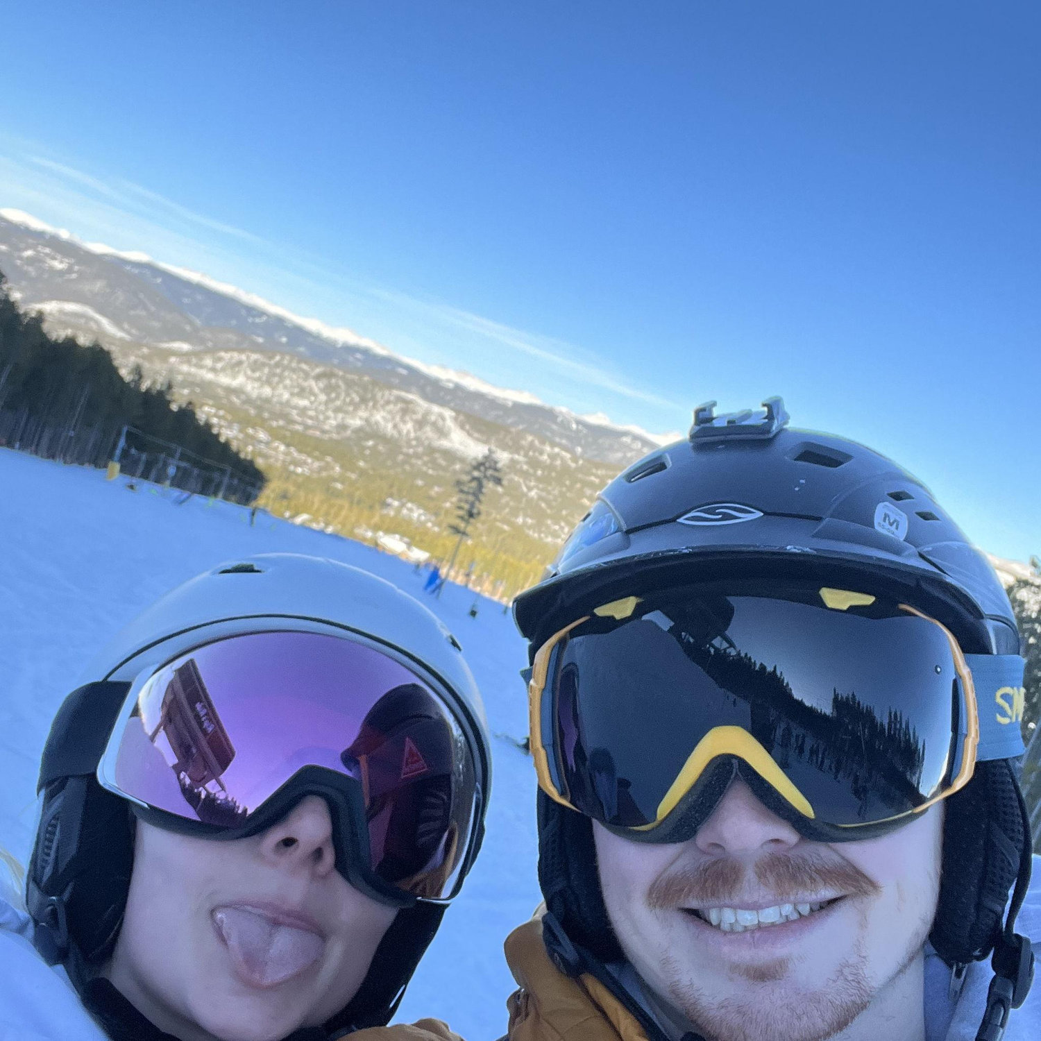 Sydney's first time skiing!