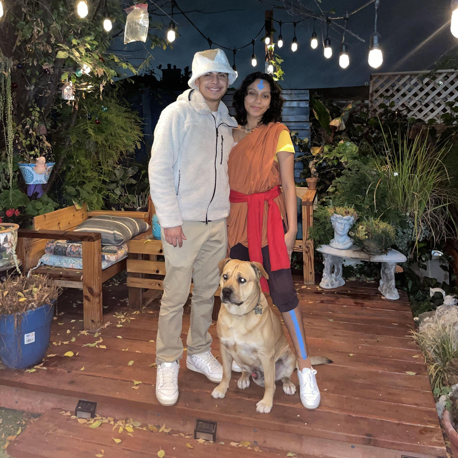Halloween as Aang and Appa.