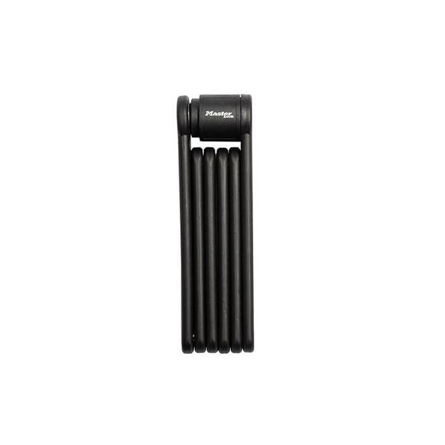 Master Lock Black Hardened Steel Link Folding Bike Lock with Key, Heavy Duty Anti-Theft Lock for Bicycles, Electric Scooters, 2-3/4ft (84cm) Length x 0.13 in (3.5 mm), 8335EC