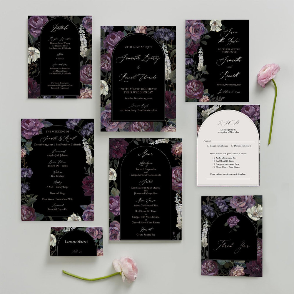 Mystic Portrait | Black | Zola Save The Dates