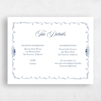 Blue Floral Wedding Enclosure - Pontus