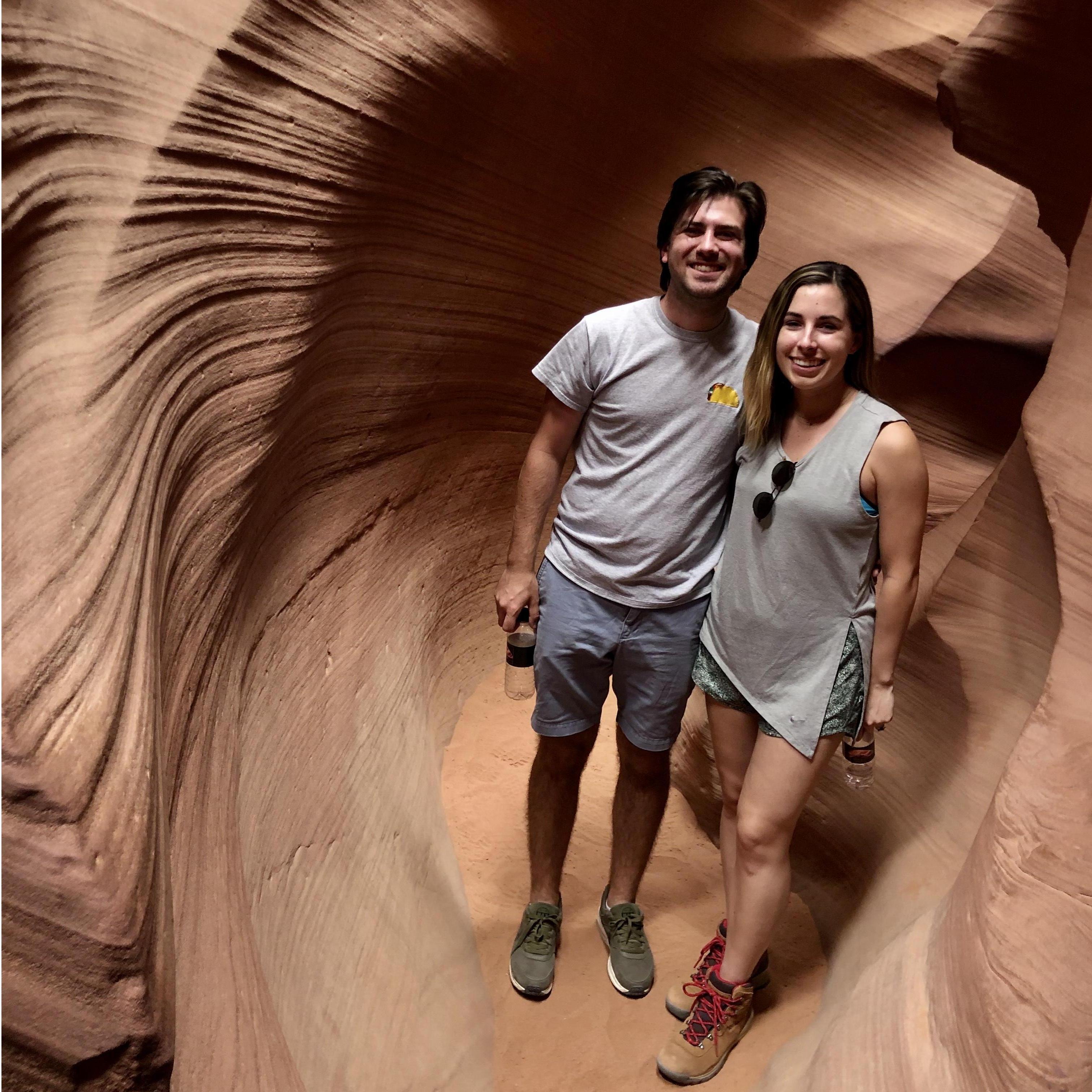 Trekking through Antelope Canyon in AZ