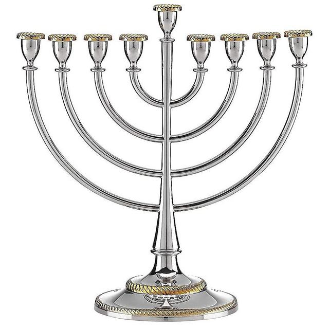 Reed and Barton Roseland Menorah, 6.30 LB, Metallic