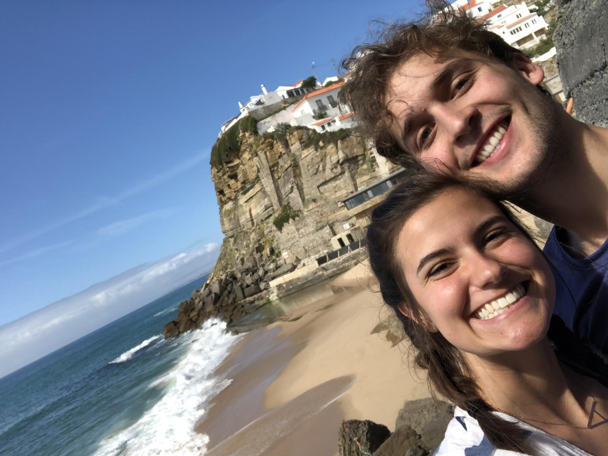 James and I in Sintra, Portugal right before we got attacked by a wave!