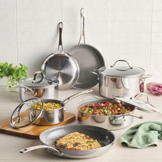 EverLast Ceramic 11-Piece Nonstick Pots & Pans Cookware Set