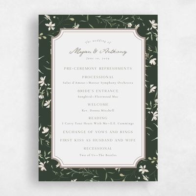Deep Forest, Green Wedding Program - Vasara
