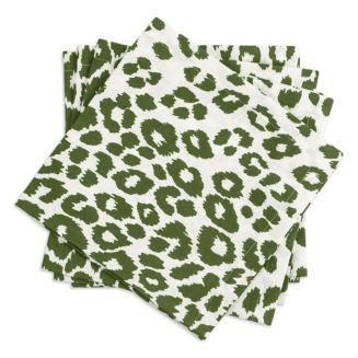 Matouk Iconic Leopard Napkins, Set of 4