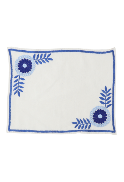 Mi Golondrina Mantel de Aguacatenango Azul Placemats