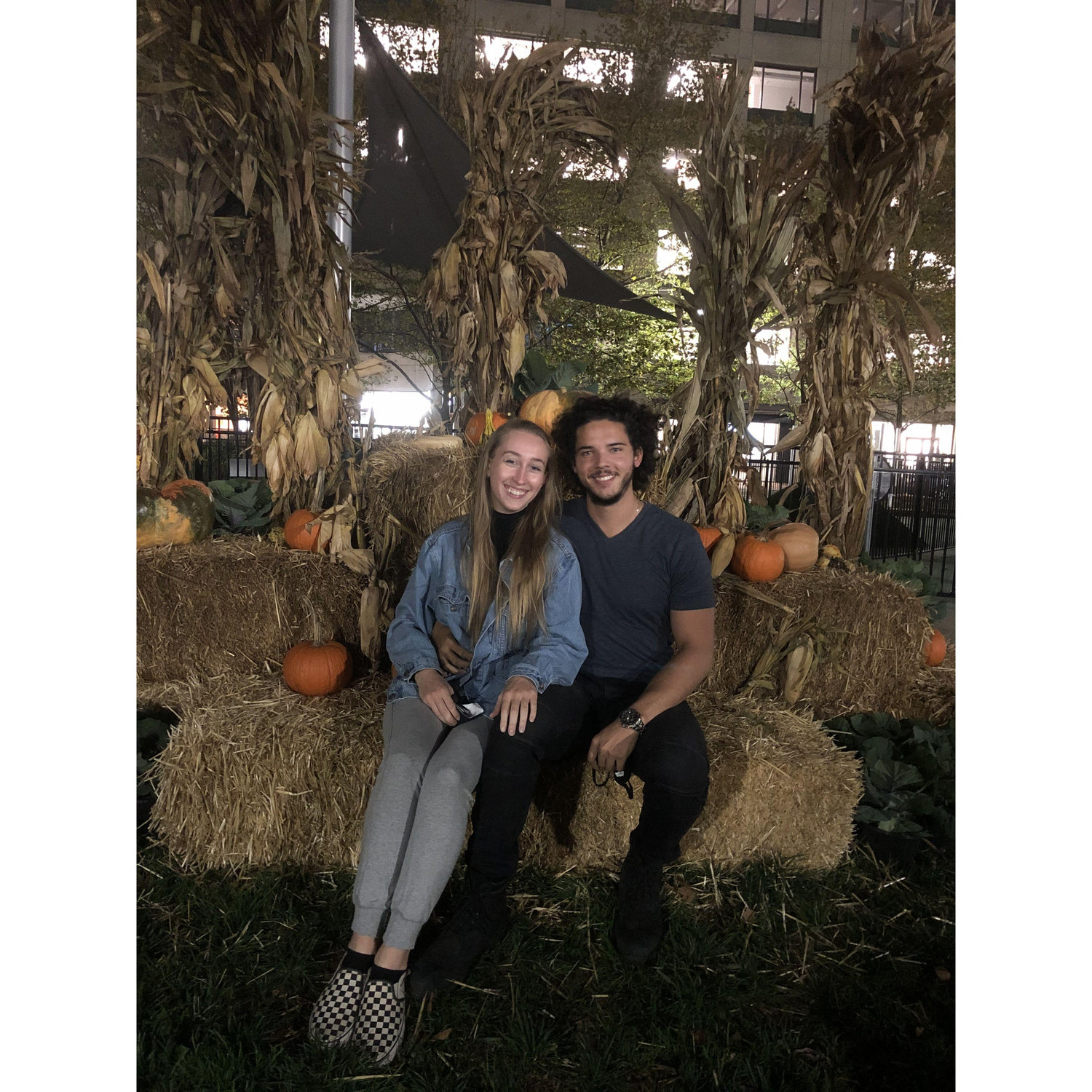Celebrating Halloween at our second apartment together.