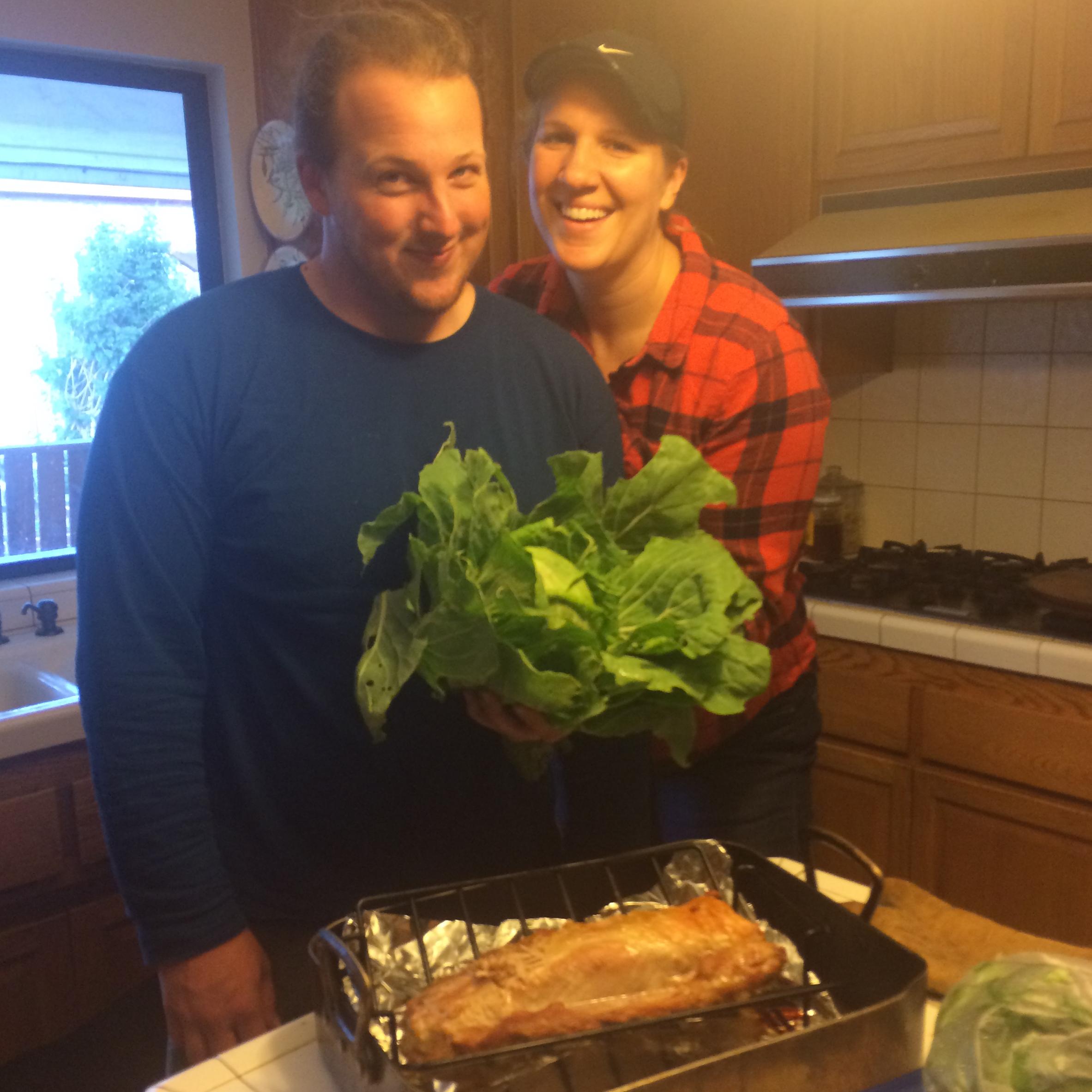 Feasting on that aquaponics produce