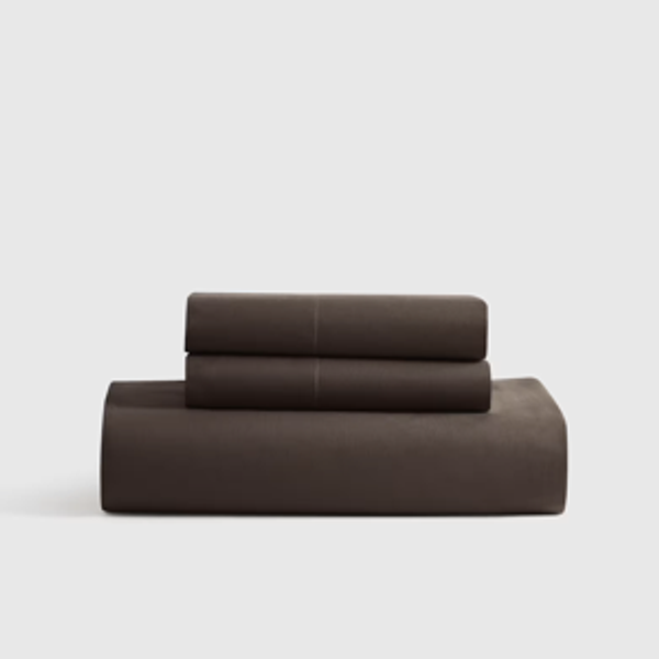 Classic Organic Percale Sheet Set in Espresso