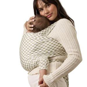 Solly Baby Wrap, Buttery-Soft Baby Carrier Newborn to Toddler 8-25 Lbs., Lightweight & Hands-Free Infant Sling Wrap, Breathable Carrier, Baby Wearing & Postpartum Essential, New Mom Gift, Sage Chequer