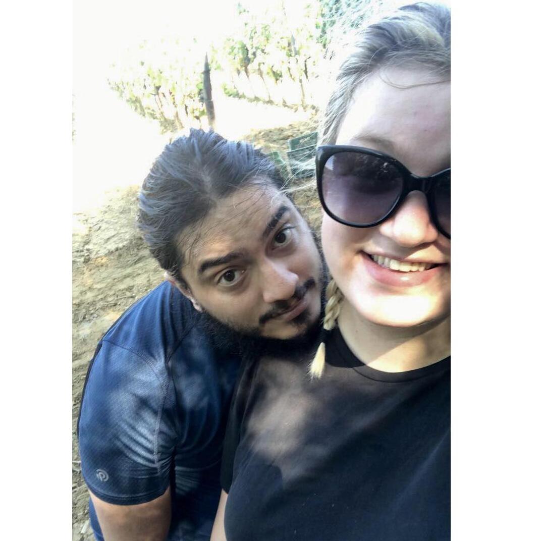 Picking grapes in Italy
