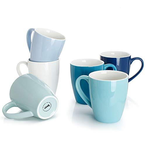 Hasense Stackable Porcelain Coffee Mugs Set of 4 with Metal Stand, 15 Ounce  Embossed Cappuccino Cups…See more Hasense Stackable Porcelain Coffee Mugs