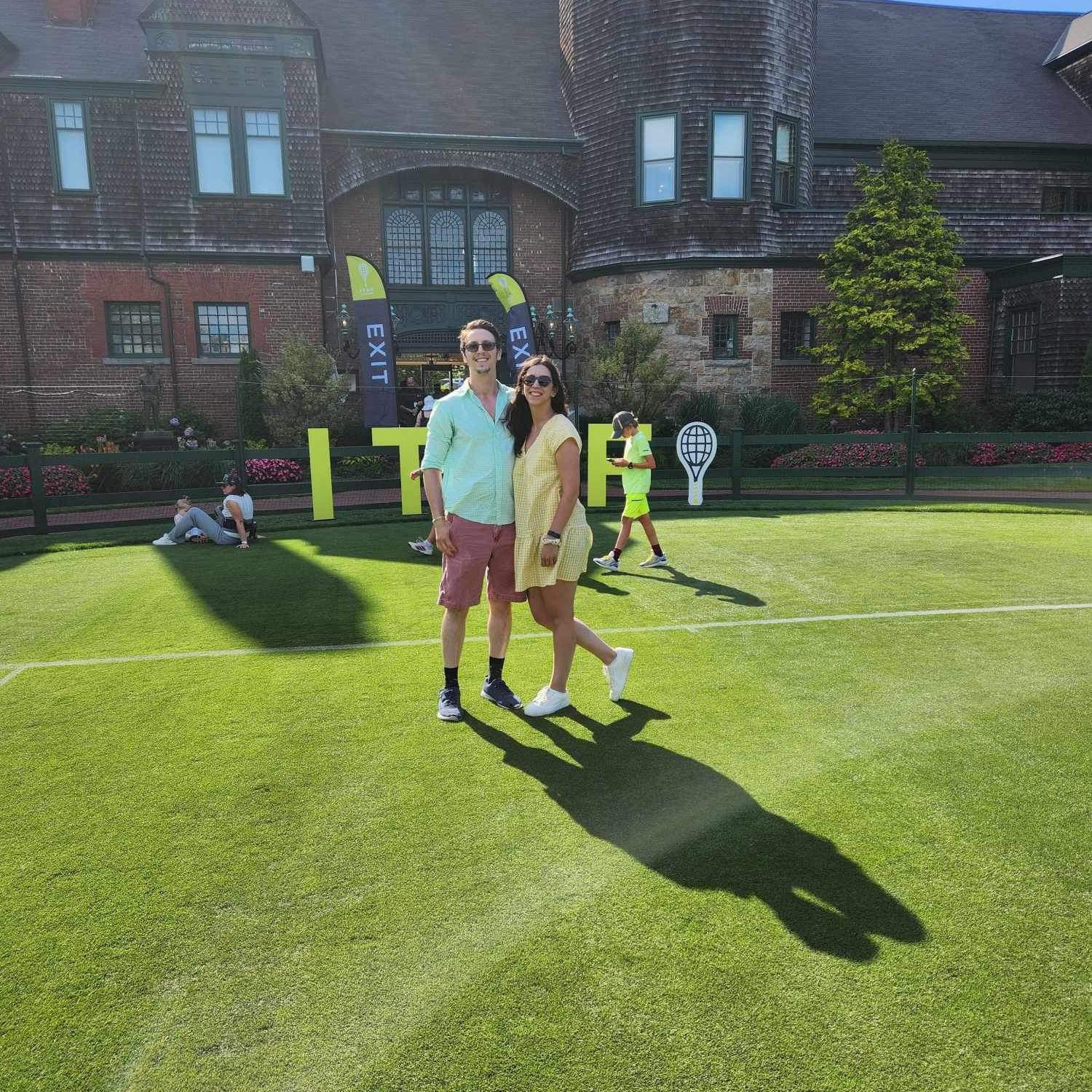 David introduced Jamie to watching tennis in Newport, RI.