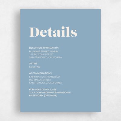 Dusty Blue Wedding Enclosure - Everett