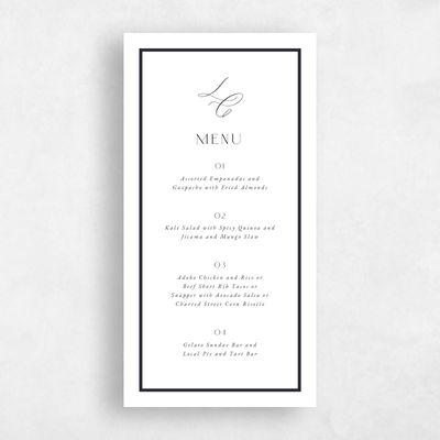 White Wedding Menu - Artvin
