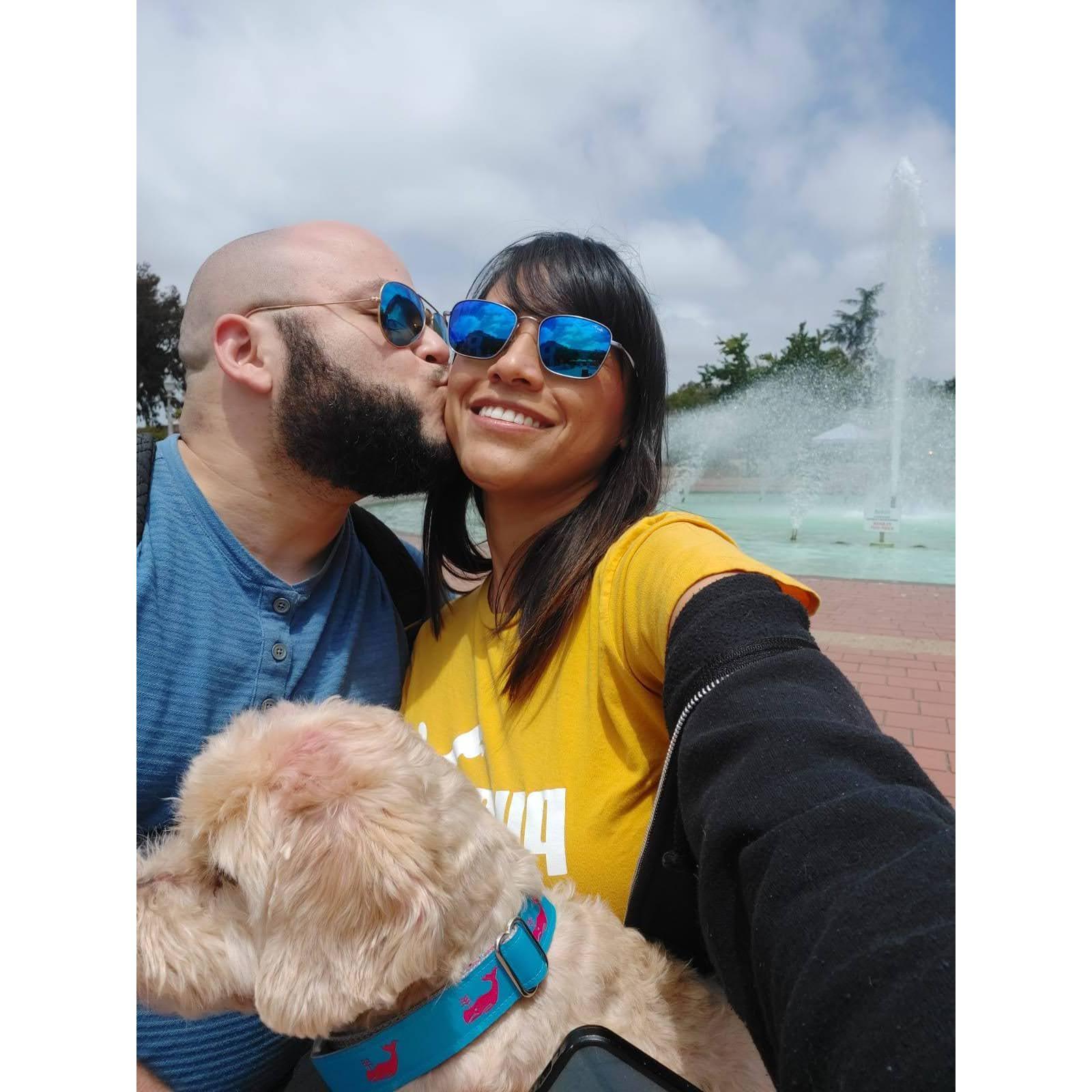 Alex, Mel, and Galettica <3 in San Diego at Balboa Park