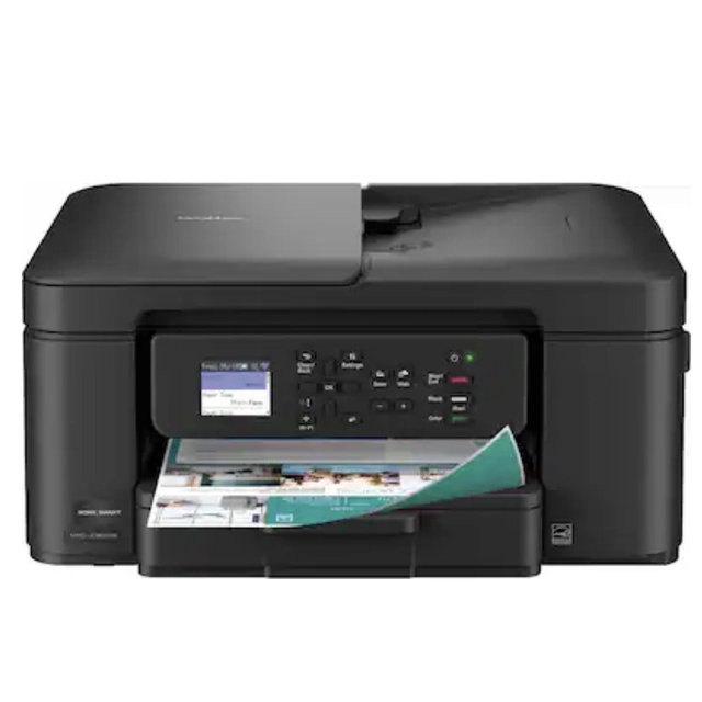 Brother - Work Smart 1360 Wireless All-in-One Refresh Subscription Eligible Inkjet Printer with Auto Duplex Printing (MFC-J1360DW) - Black