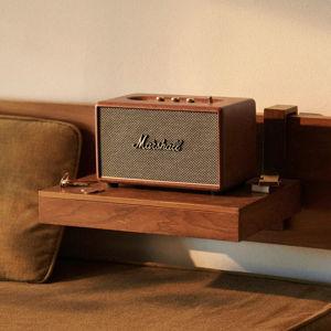 Marshall - Acton III Bluetooth Home Speaker with Bass / Treble / Volume Controls and 3.5 mm Auxiliary Input - Brown