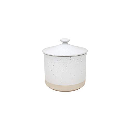Casafina Fattoria Collection Stoneware Ceramic Medium Canister 49 oz, White