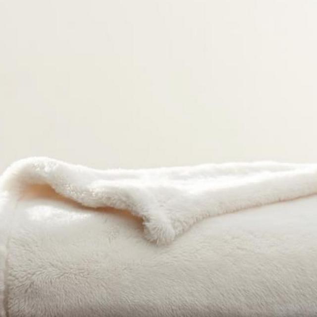 Faux fur throw
