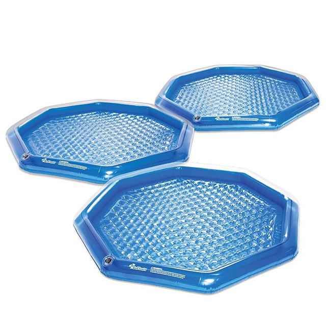 GoFloats GF-SOLAR-60-3 Inflatable Solar Heaters for Affordable Pool Heating and Insulation-3 Pack, Blue
