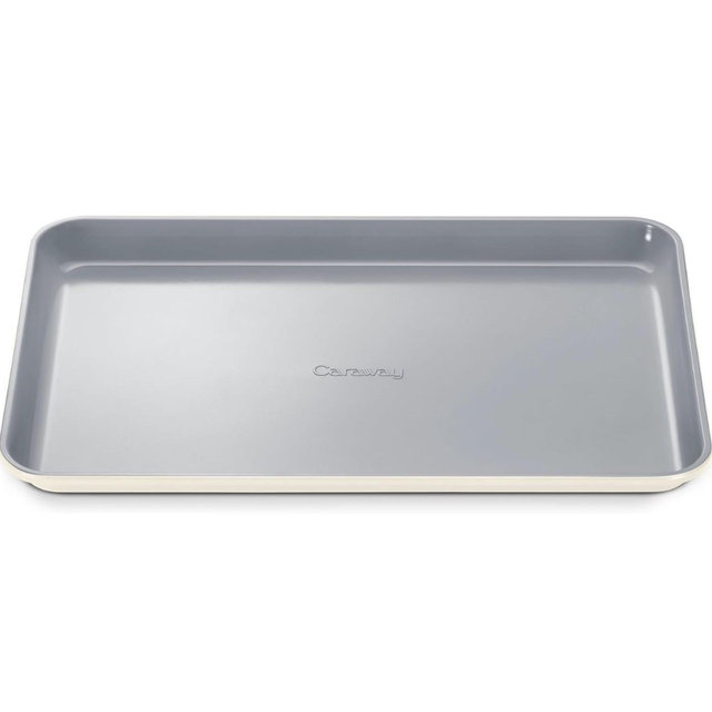 Caraway Non-Stick Ceramic Baking Sheet - Naturally Slick Ceramic Coating - Non-Toxic, PTFE & PFOA Free - Perfect for Baking, Roasting, and More - Medium (15" x 10") - Cream