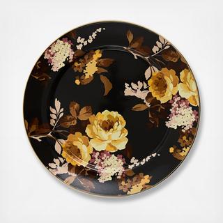 Wild Rose Brown Stainless Steel Charger