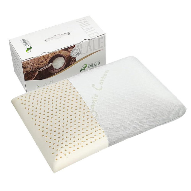 Tailalei Talalay Latex Pillows for Sleeping - Medium Firmness King Pillow (33.4'' x 15.7'' x 5.9'') for Side, Back, and Stomach Sleepers to Get a Restful Sleep