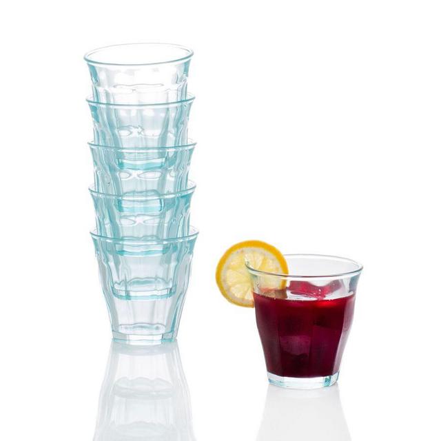 Colored Bistro Glasses, S/6 - Aqua