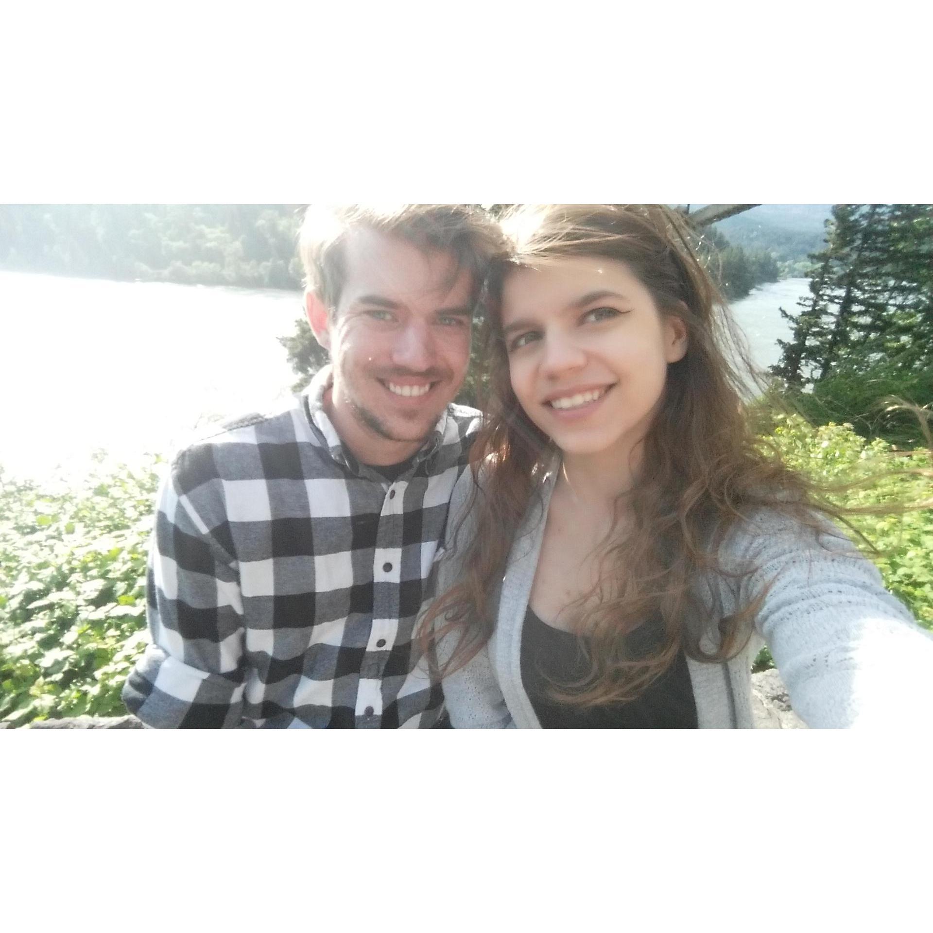 Michael and I at Cascade Locks, Oregon during one of our many trips to Hood River. April 2016