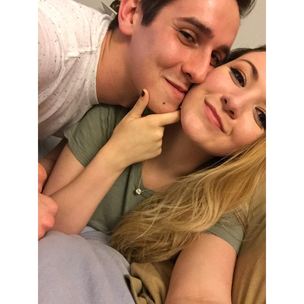 One of our first photos together! March of 2017