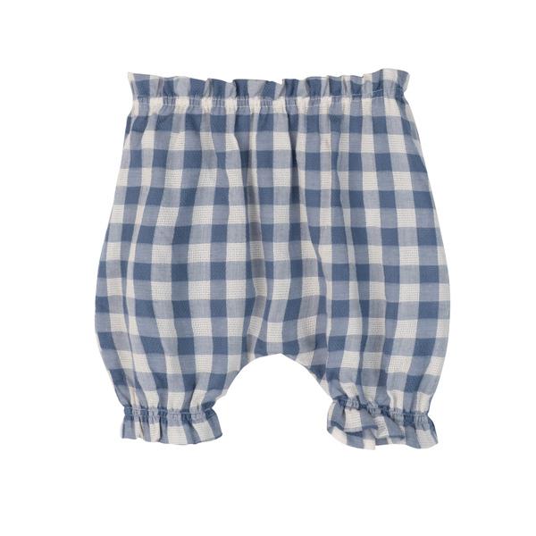 Silvy Bloomer, Dusty Blue Check 0-3 months