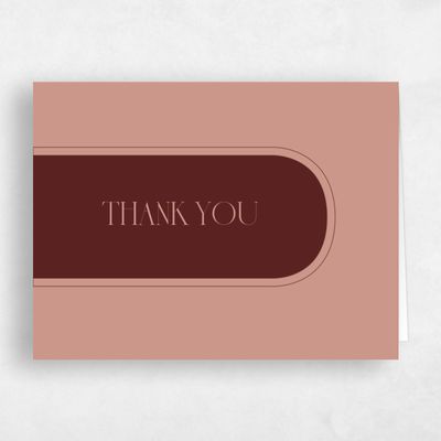 Dusty Terra Cotta, Brown Wedding Thank You - Dempsey Landscape