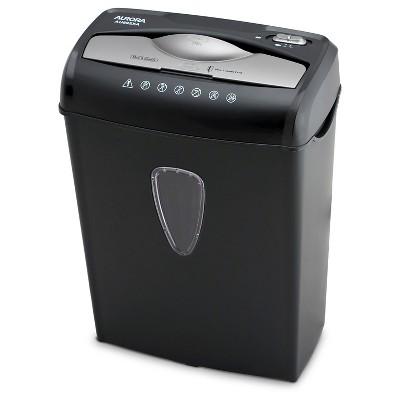 Aurora 8 Sheet Light Duty Paper Shredder with Wastebasket Black - AU895XA