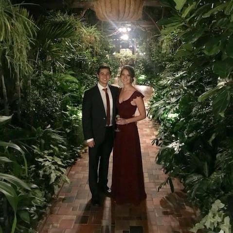 At one of our best friend's wedding!