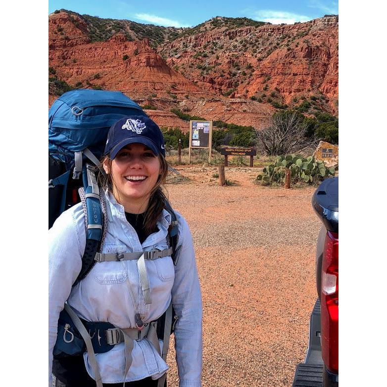 Packed up and ready to hike